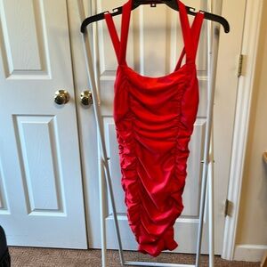 Iris Red Mini Dress Size Small Stretch Spandex PTP 15” NWT